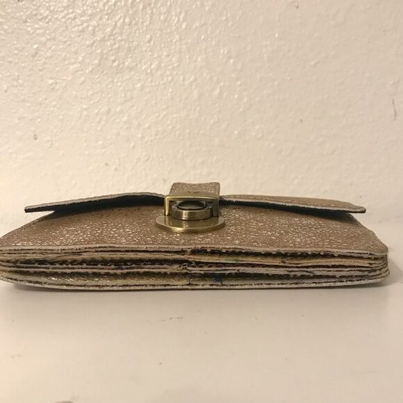 Anthropologie Miss Albright Highgrove Glittery Leather Accordion Wallet - Picture 6 of 8